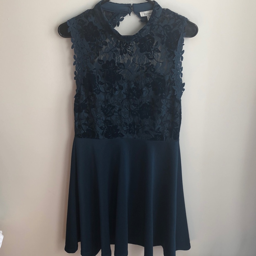 Francesca Velvet Lace Dress